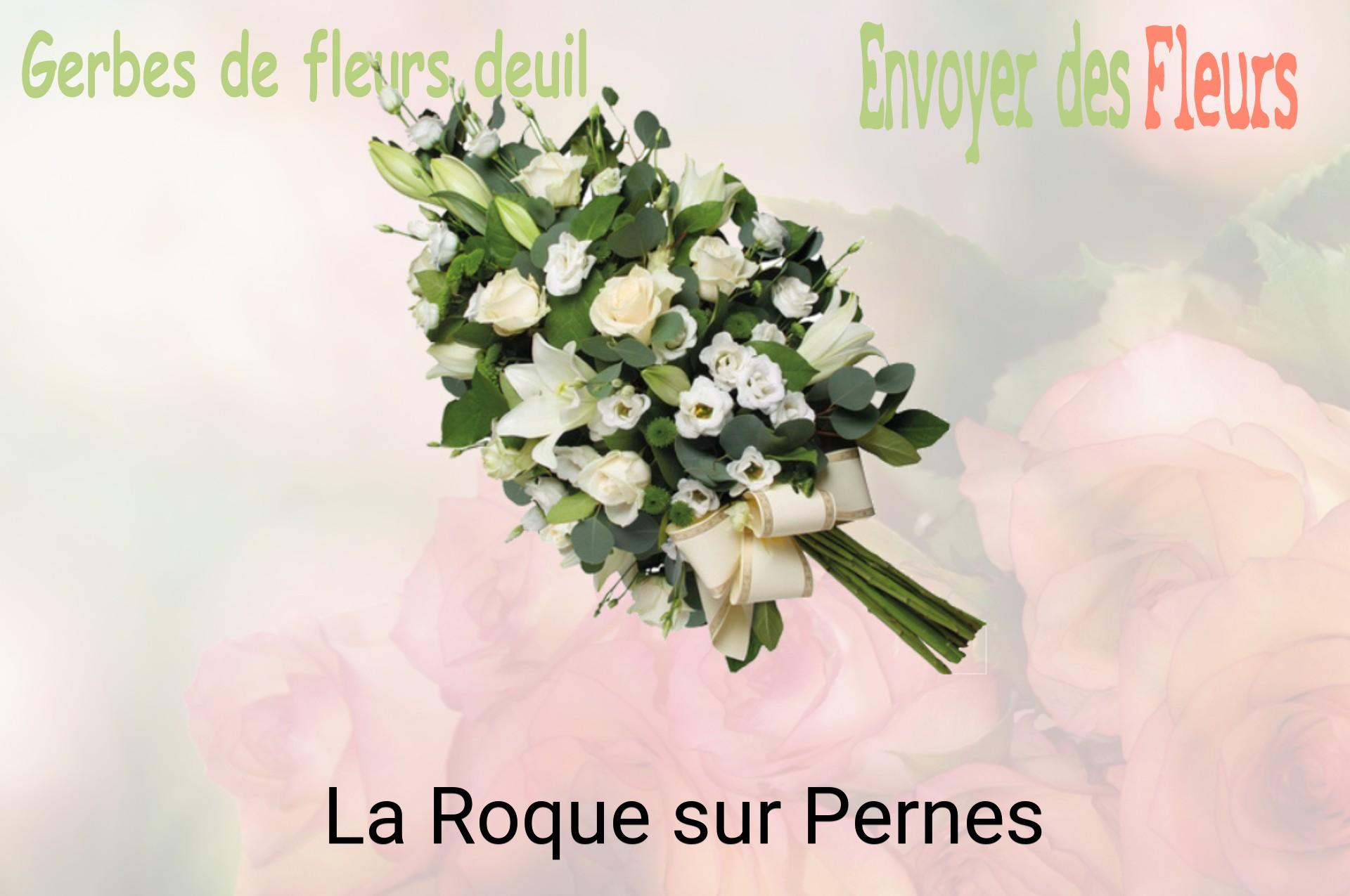 Gerbe de fleurs de deuil livrée à La Roque-sur-Pernes